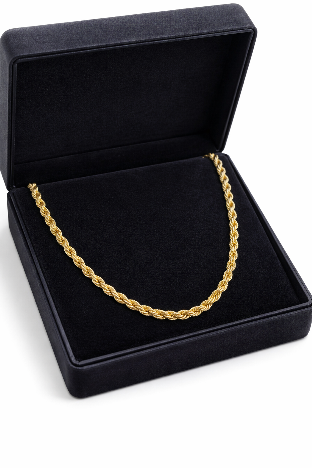 Gold plated Rope Chain & “M” Initial Ring Combo